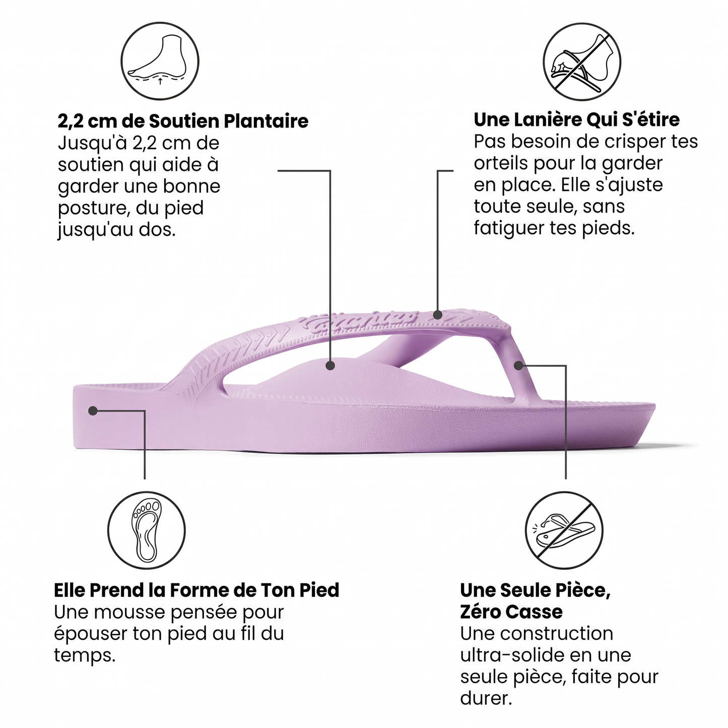 DYNX Confort MAUVE | Le confort d'abord, le style toujours